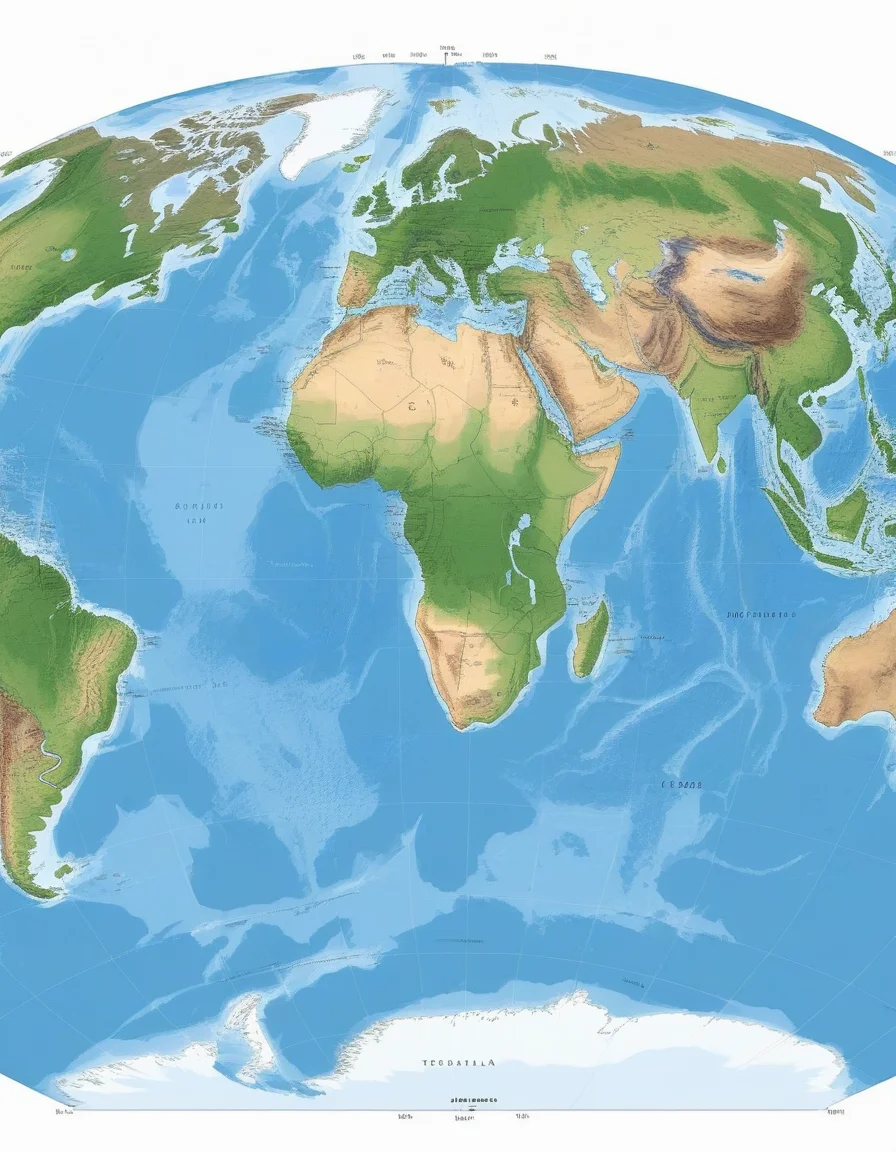 Distribution of Oceans and Continents